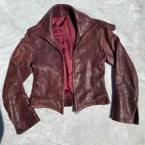 Vintage leather crop jacket 🔥